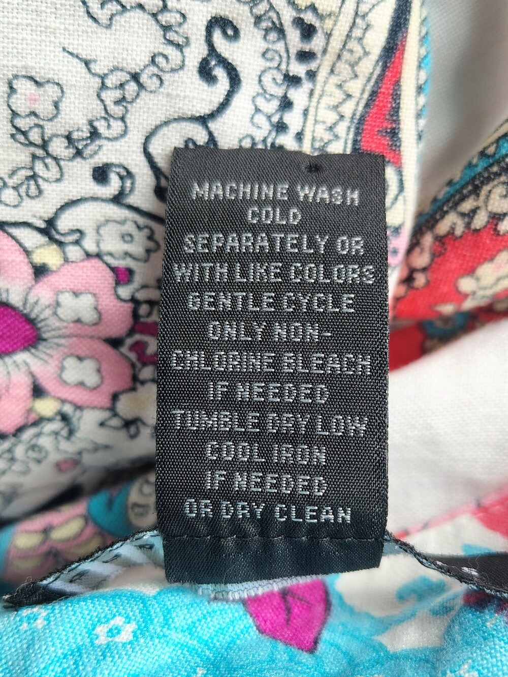 Grace Elements Linen Blend Floral Paisley A-Line Skirt Large Colorful Boho Fairy - Picture 6 of 6